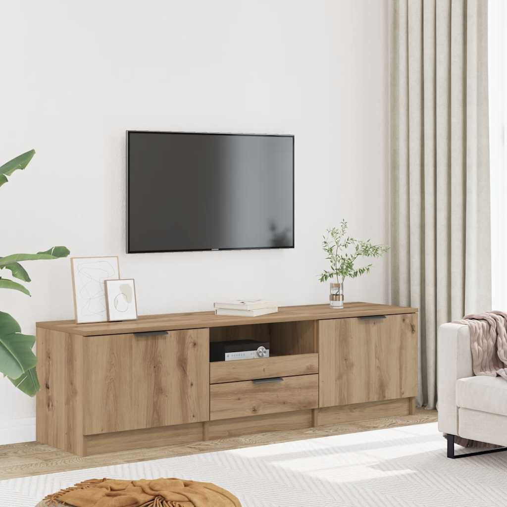 Tv-Meubel 140X35X40 Cm Bewerkt Hout Kleurig